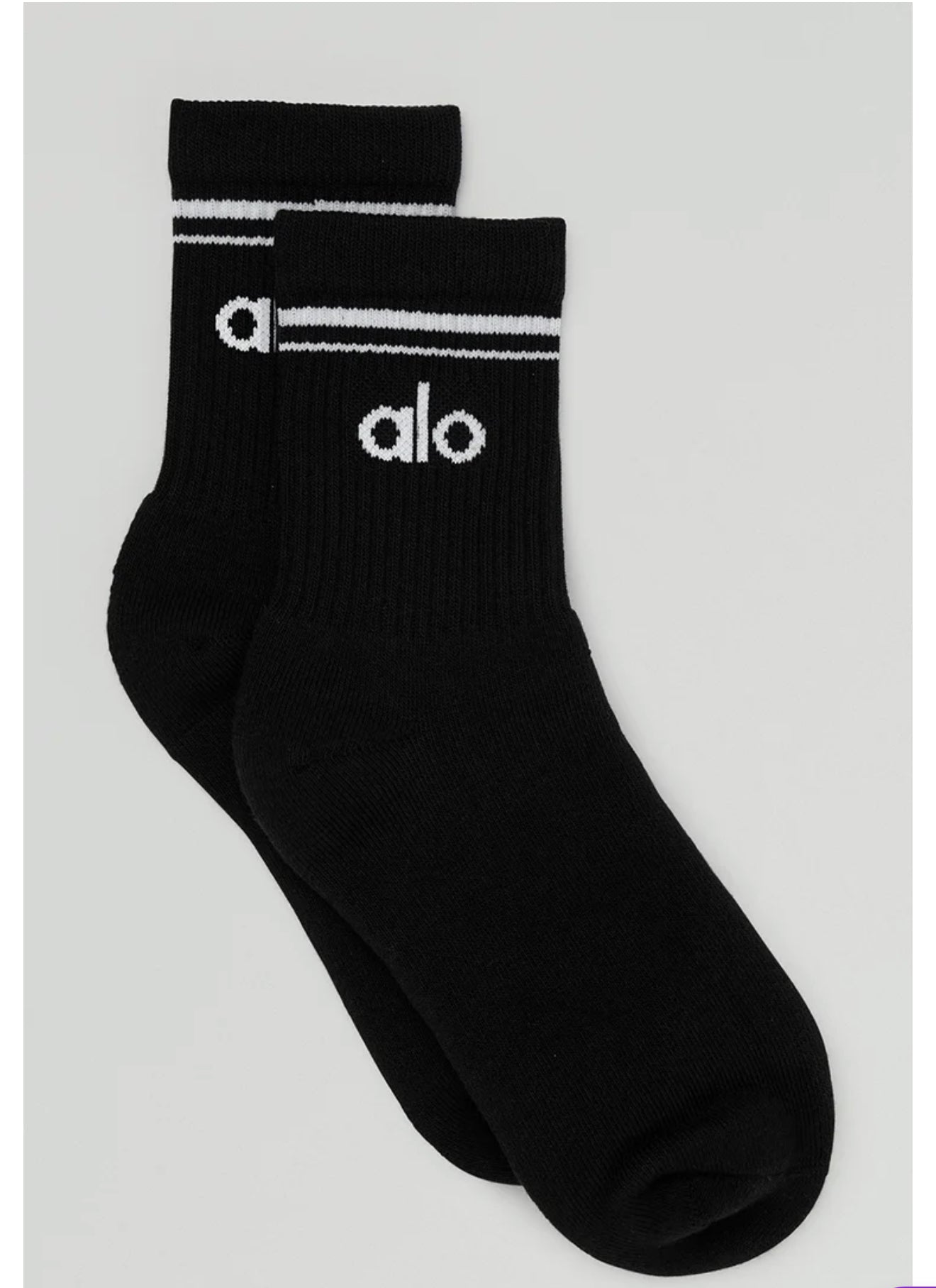 Alo Yoga Unisex Half-Crew Throwback Sock