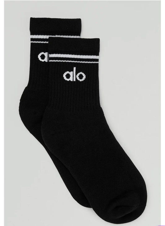 Alo Yoga Unisex Half-Crew Throwback Sock
