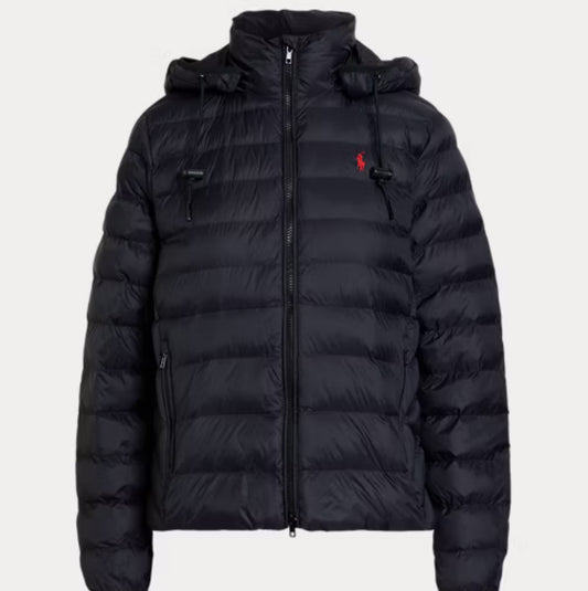 Polo Ralph Lauren Water-Resistant Packable Hooded Jacket Black