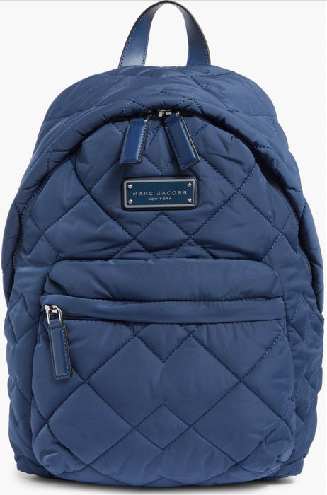 Marc Jacobs Quilted Nylon Large Backpack in Blue