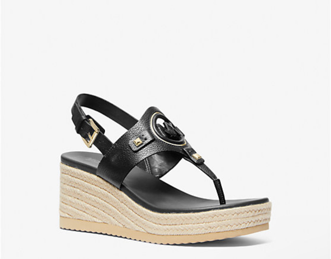 Aubrey Cutout Signature Logo Wedge Sandal