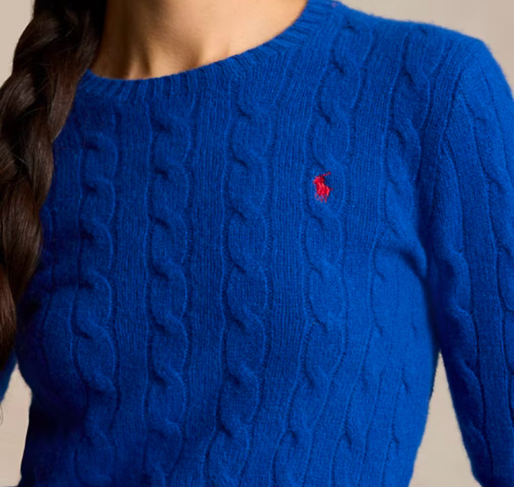 Polo Ralph Lauren Cable-Knit Wool-Cashmere Sweater Heritage Royal