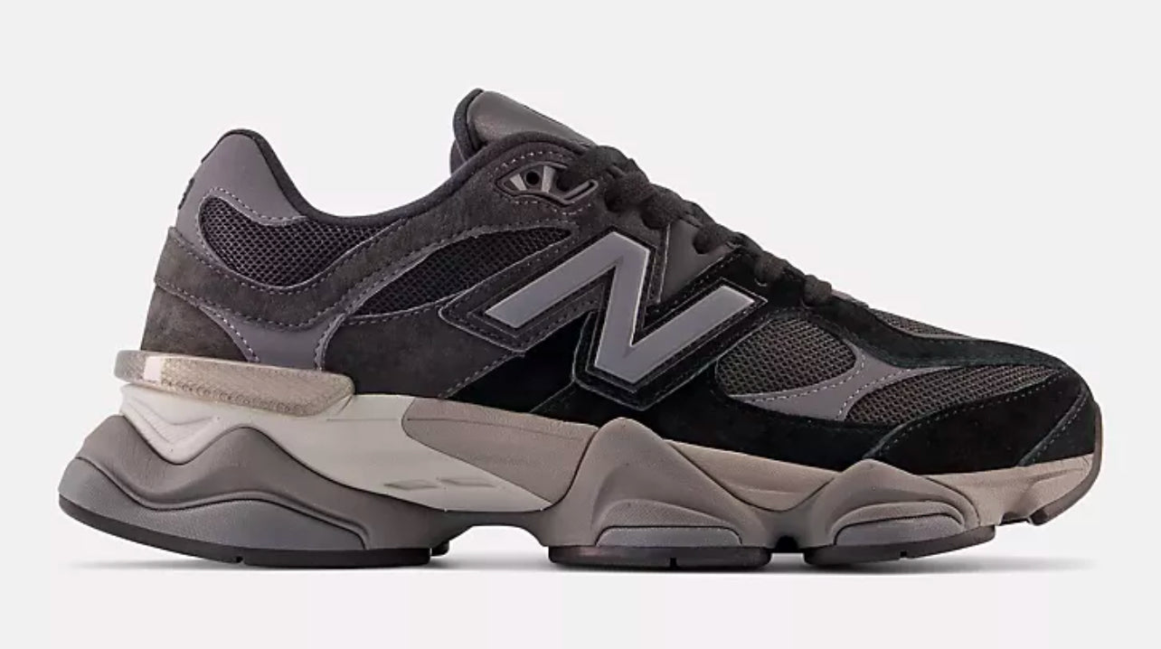 New Balance 9060 Black with castlerock and rain cloud