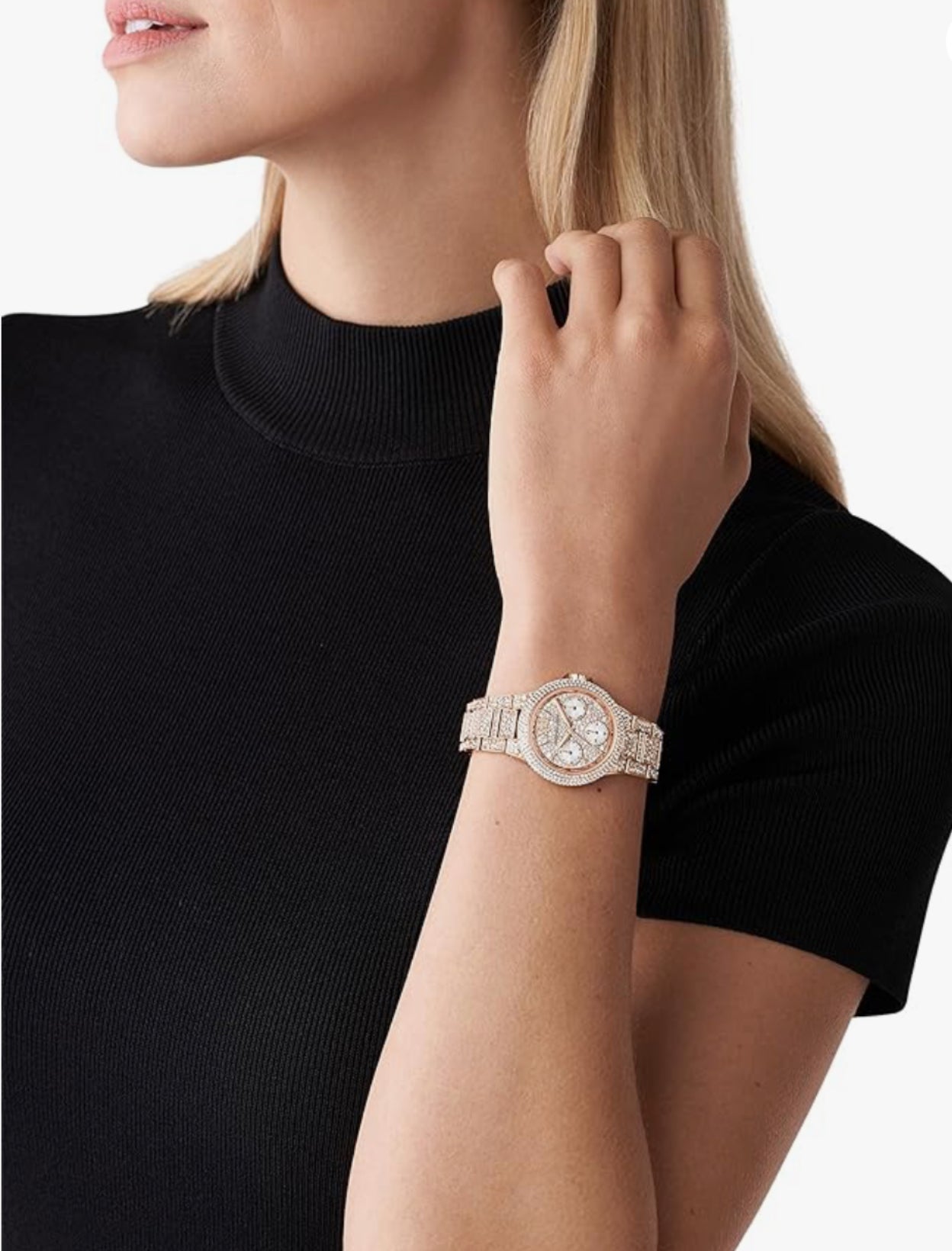 Michael Kors Camille Mid Extreme Glitz Rose Gold Stainless Watch MK6997