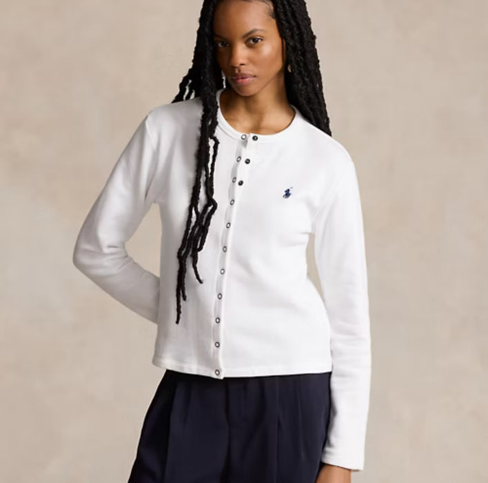 Polo Ralph Lauren French Terry Cardigan White