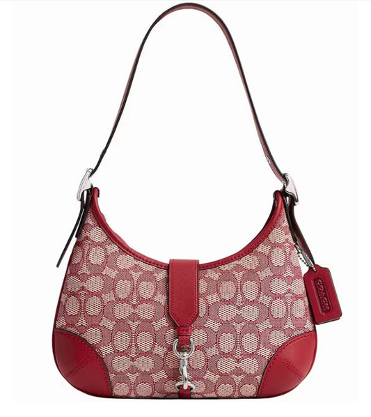Coach Originals Hamptons Signature Jacquard Hobo Shoulder Bag