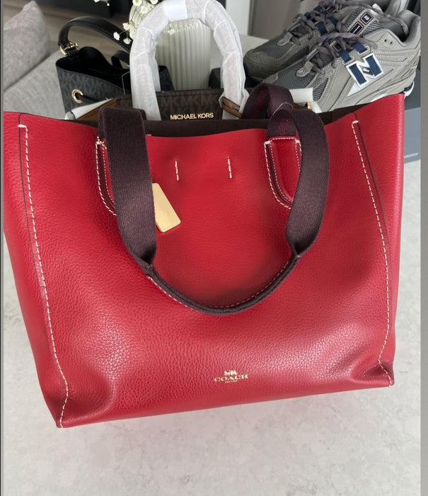 Coach Derby Tote Red