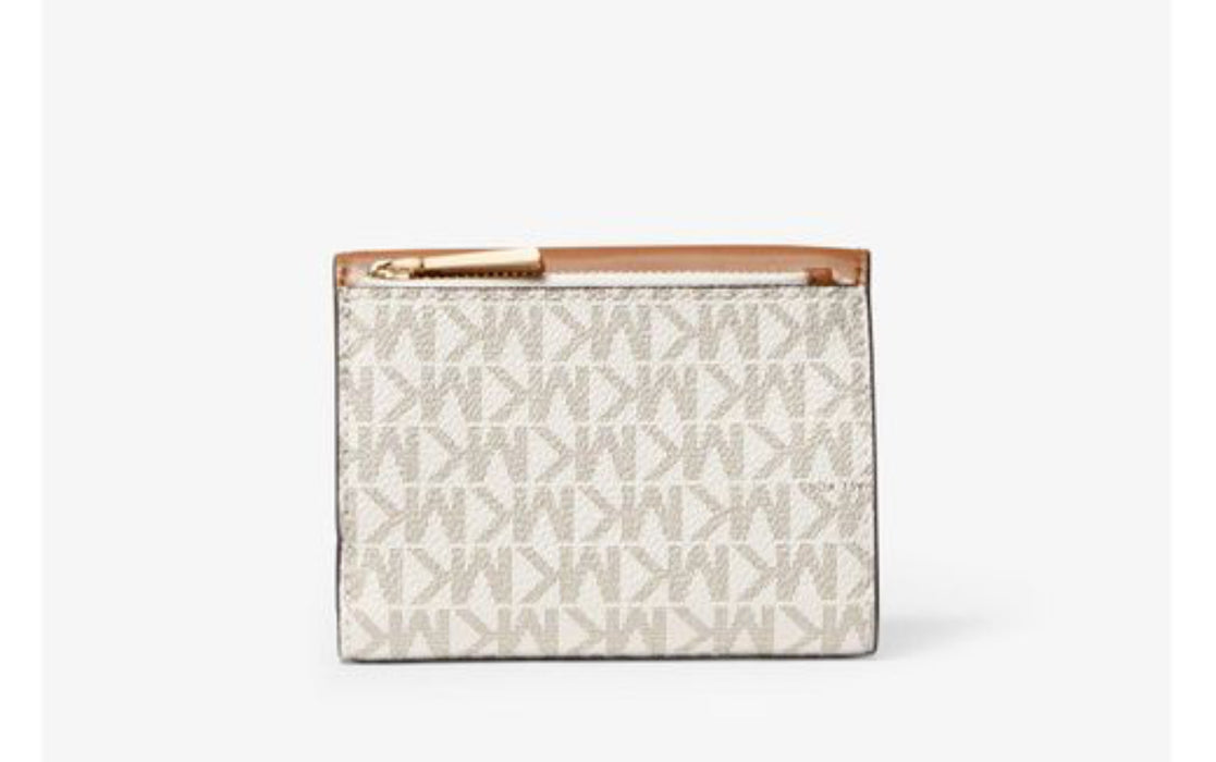 Michael Kors Carmen Medium Logo And Leather Tri-Fold Envelope Wallet