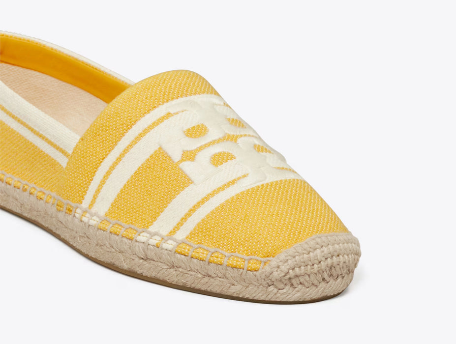 Tory Burch Double T Jacquard Espadrille Yellow