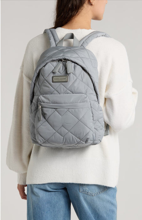 Marc Jacobs Quilted Nylon Large Backpack in Grey