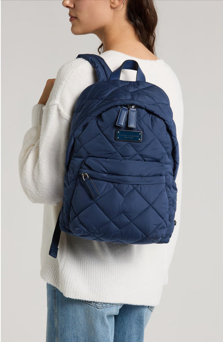 Marc Jacobs Quilted Nylon Large Backpack in Blue