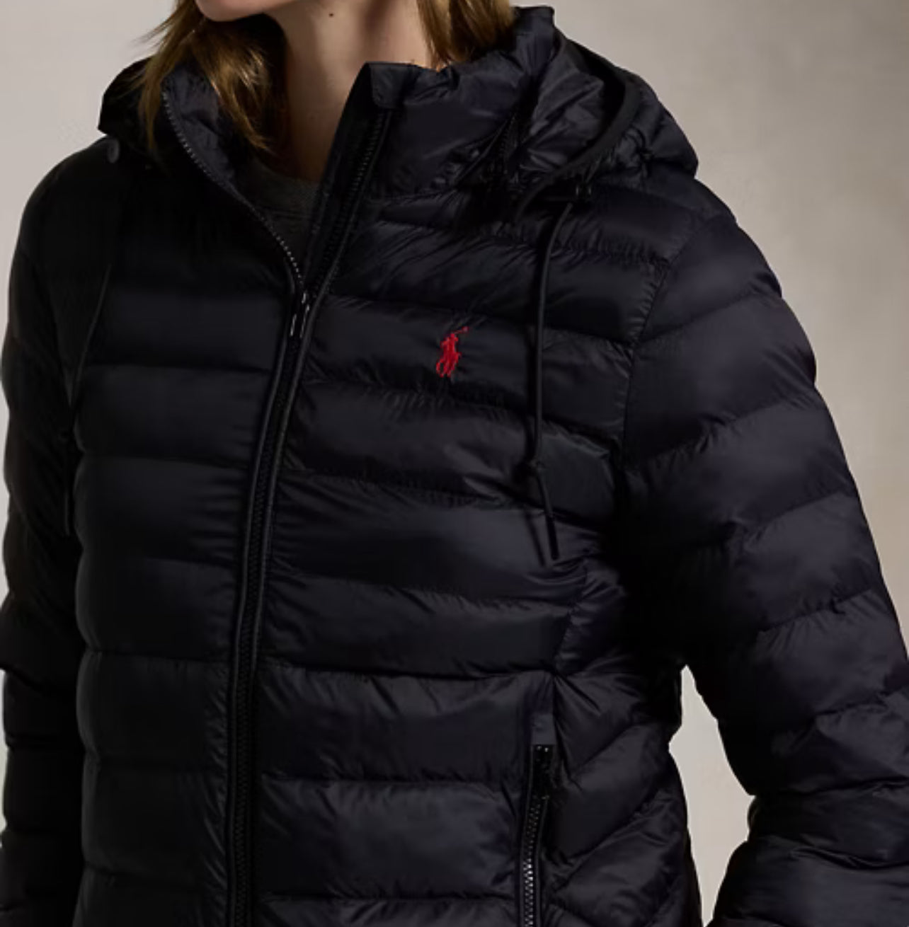 Polo Ralph Lauren Water-Resistant Packable Hooded Jacket Black