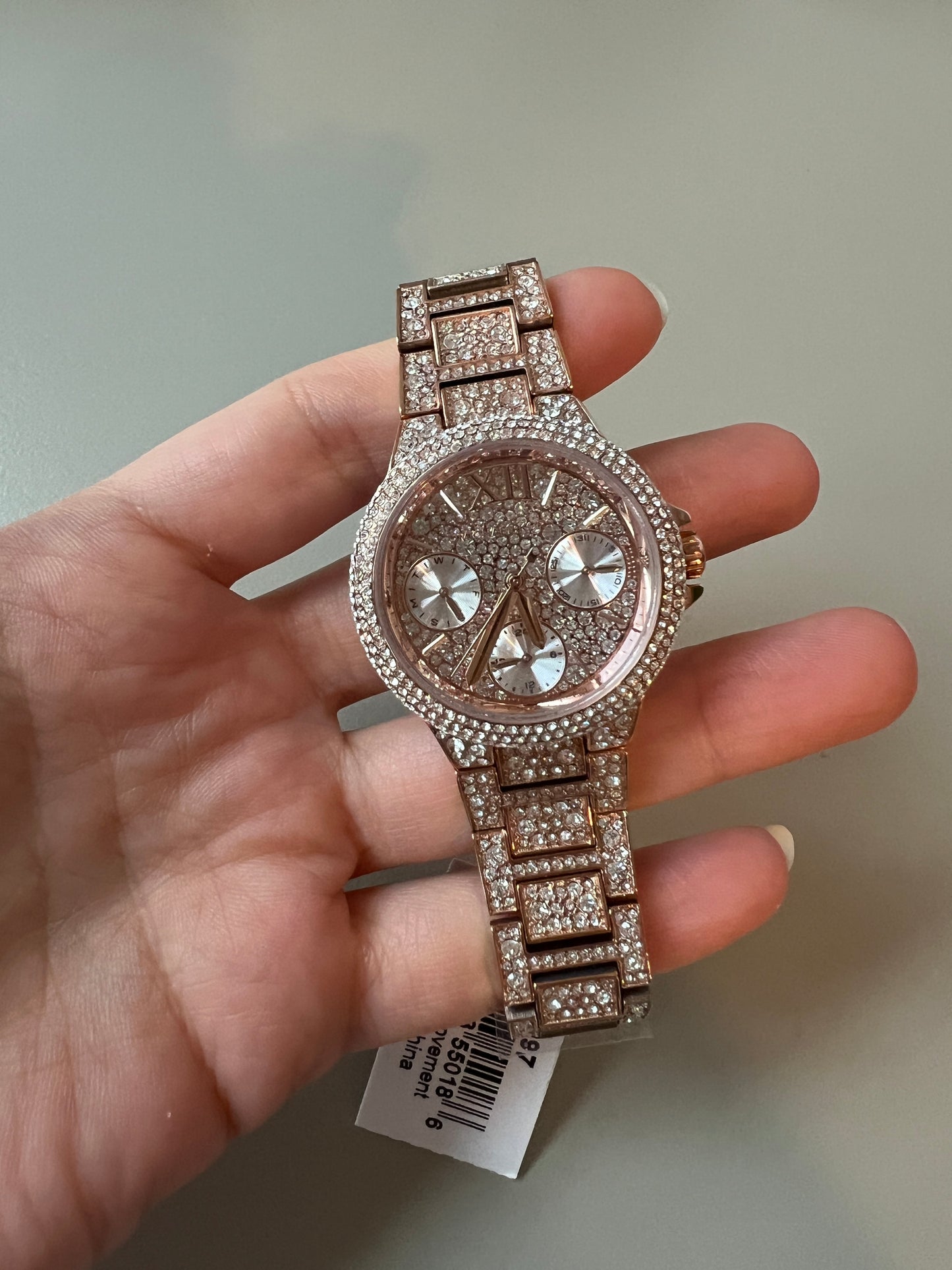Michael Kors Camille Mid Extreme Glitz Rose Gold Stainless Watch MK6997