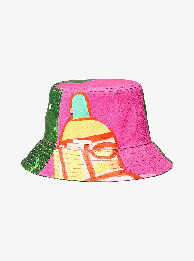 Michael Kors X Christina Zimpel Cotton Twill Bucket Hat-WHITE