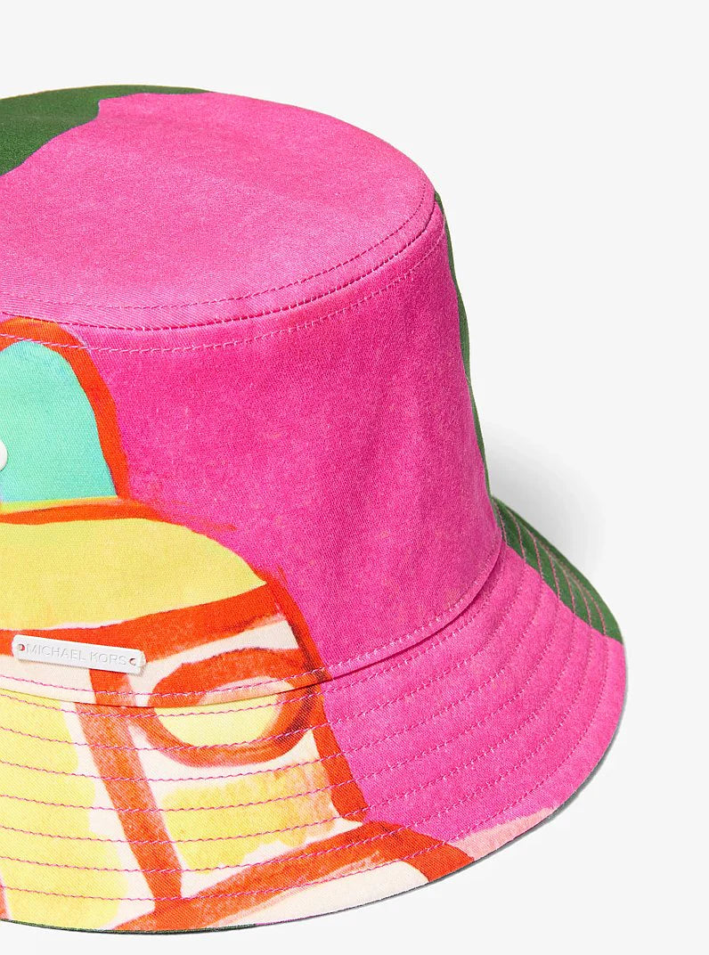Michael Kors X Christina Zimpel Cotton Twill Bucket Hat-WHITE