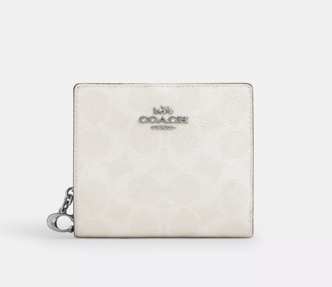 Coach Snap Wallet In Signature Canvas