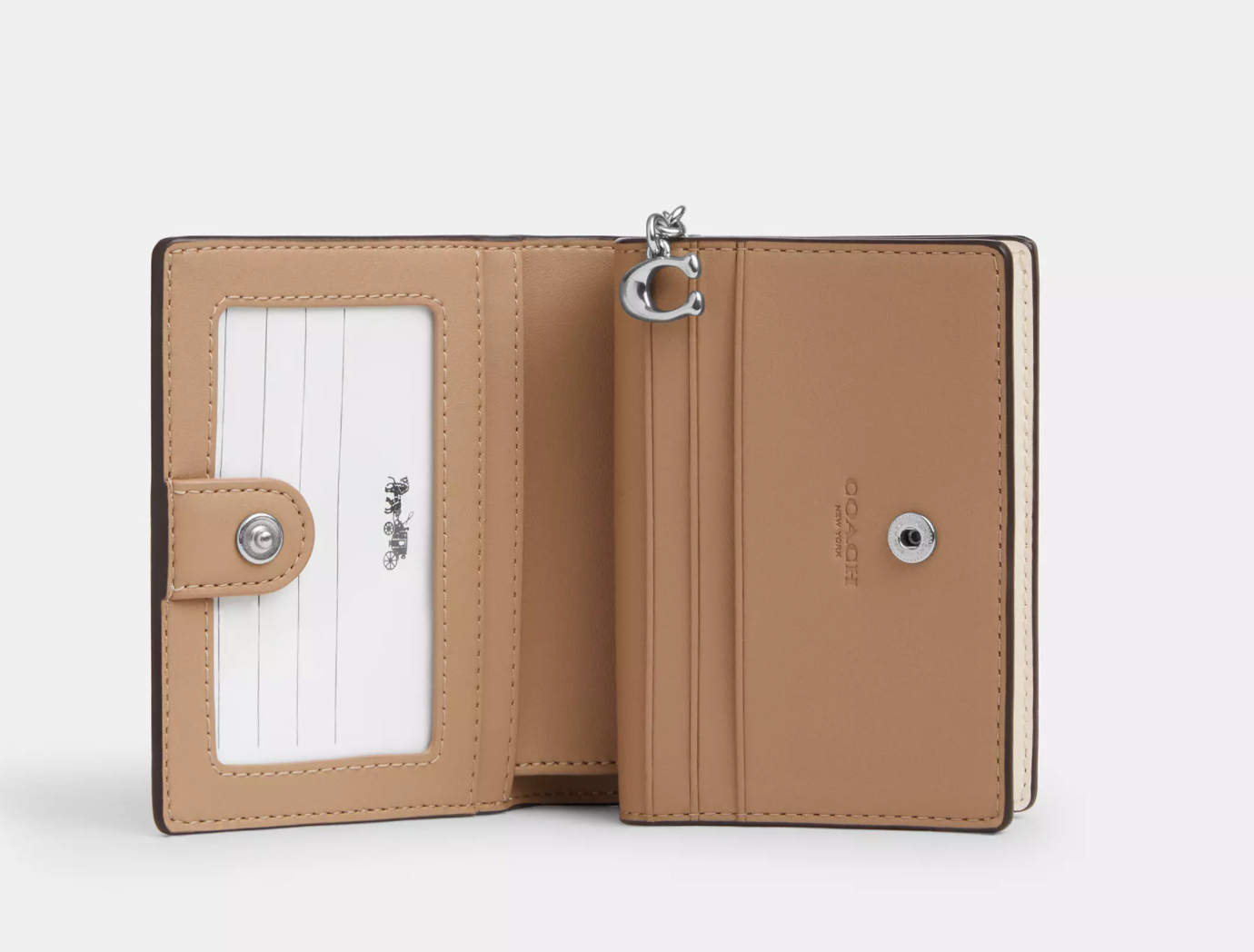 Coach Snap Wallet In Signature Canvas