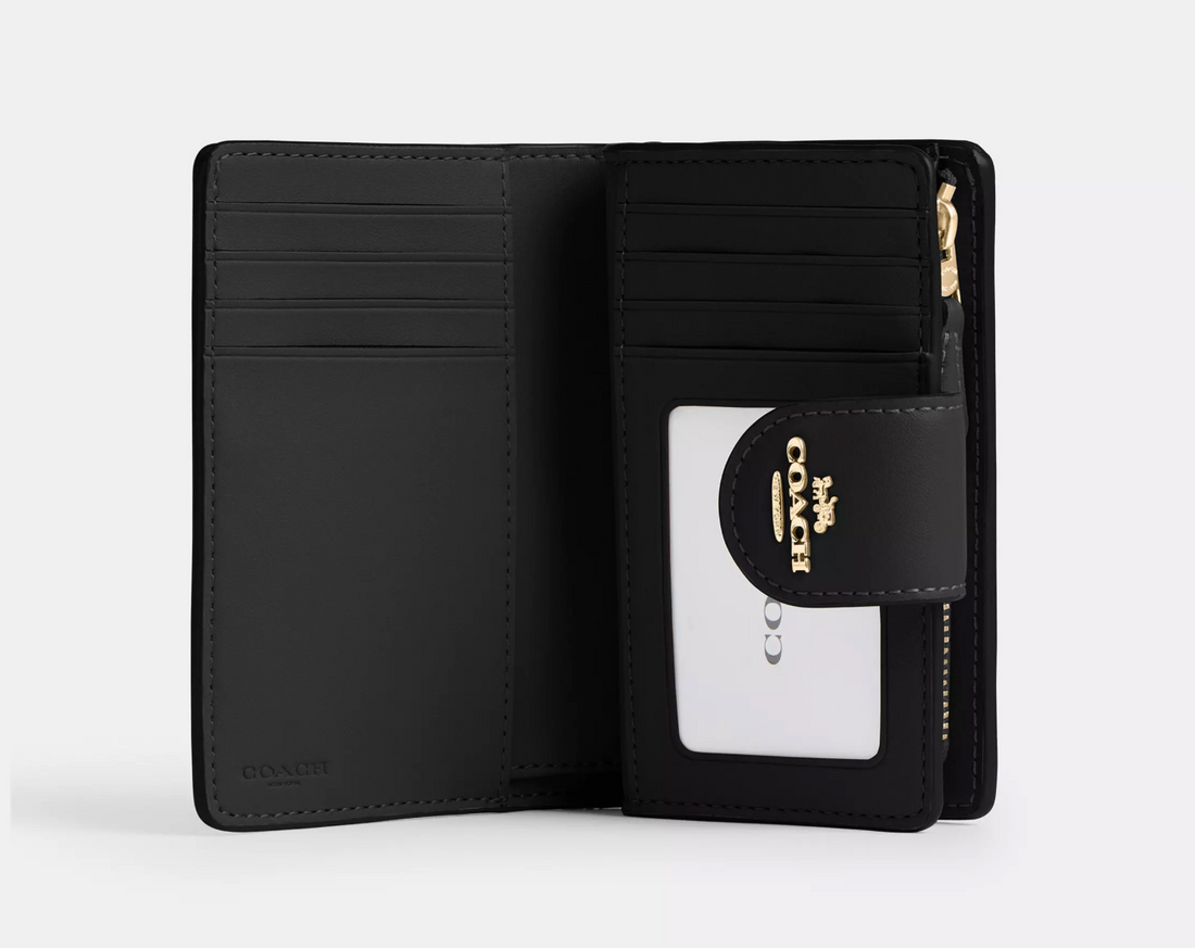 Coach Medium Corner Zip Wallet In Signature Canvas