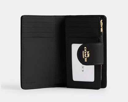 Coach Medium Corner Zip Wallet In Signature Canvas