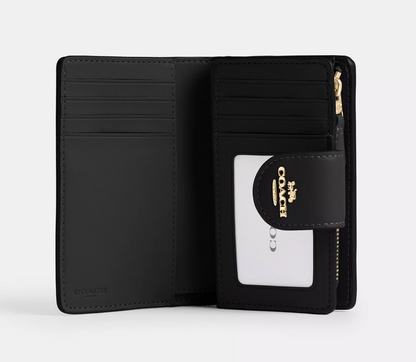 Coach Medium Corner Zip Wallet In Signature Canvas