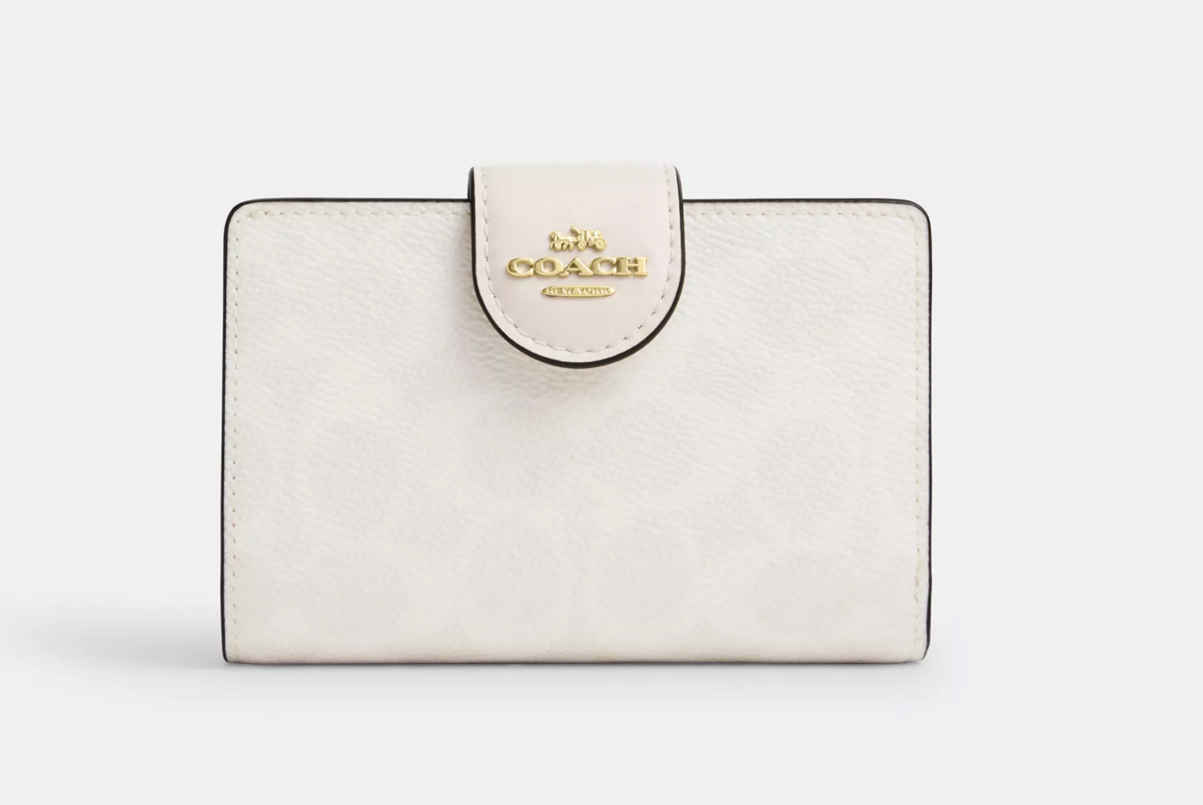 Coach Medium Corner Zip Signature Canvas Kadın Cüzdan