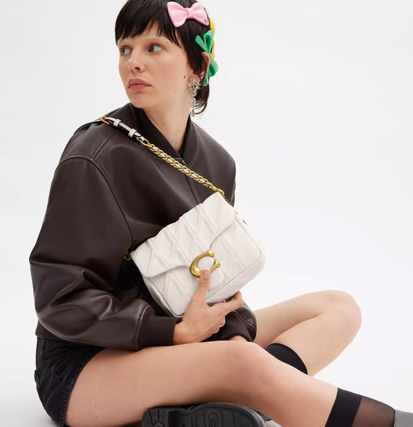 Coach Times Square Tabby Shoulder Bag With Quilting