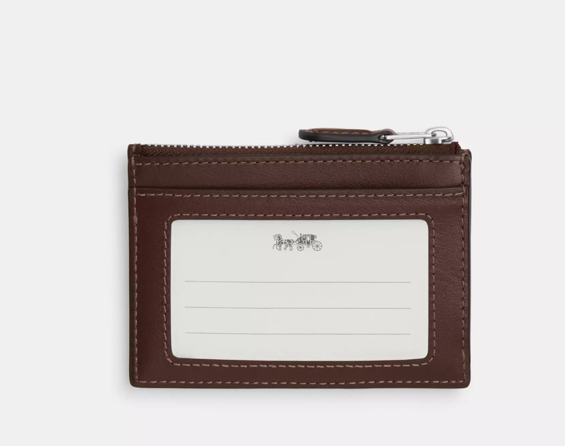 Coach Mini Skinny Id Case In Signature Jacquard Kartlık