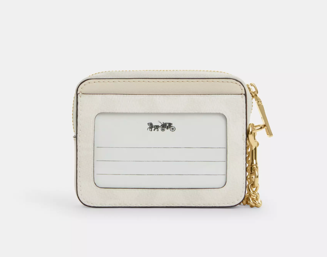 Coach Zip Card Case In Signature Canvas Kartlık