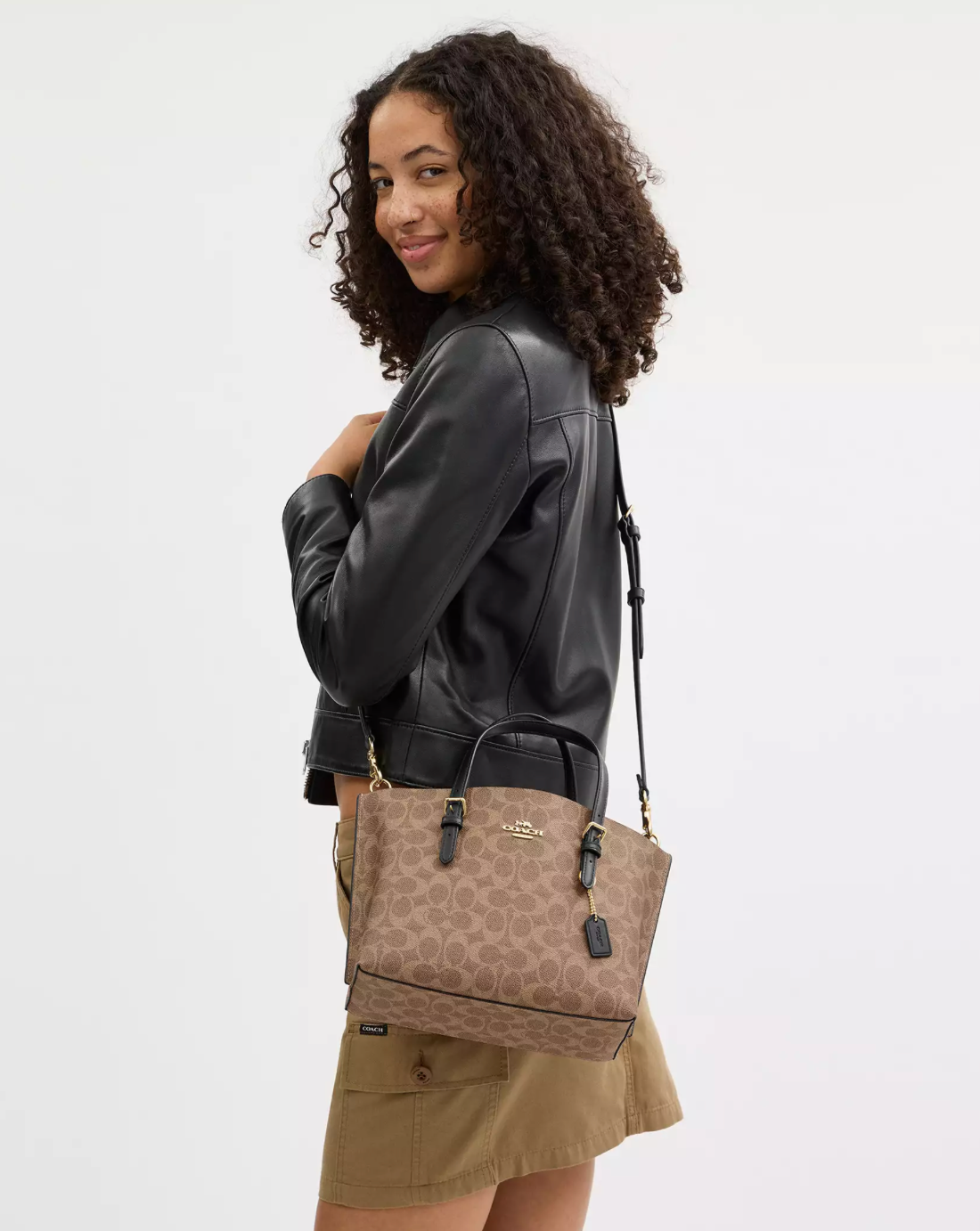 Coach Mollie Tote Bag 25 In Signature Canvas Kadın Çanta