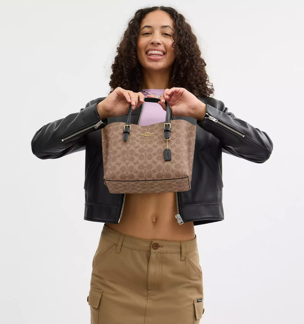 Coach Mollie Tote Bag 25 In Signature Canvas Kadın Çanta