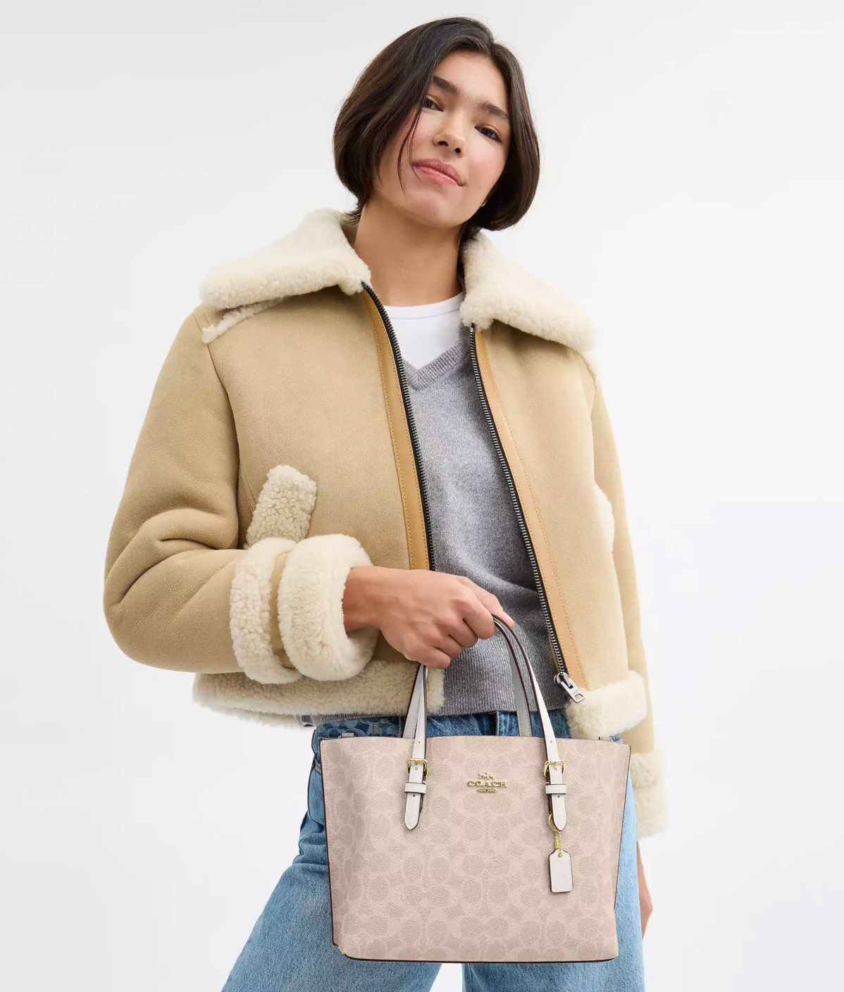 Coach Mollie Tote Bag 25 In Signature Canvas Kadın Çanta