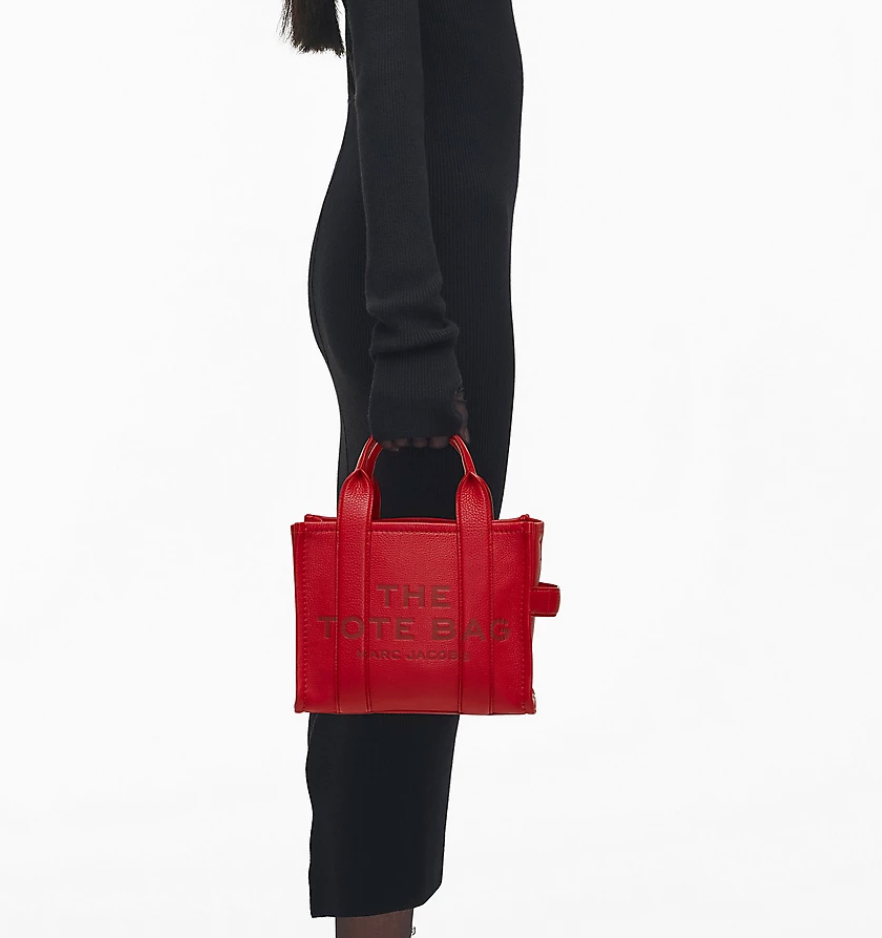 Marc Jacobs Small Leather Tote Bag True Red