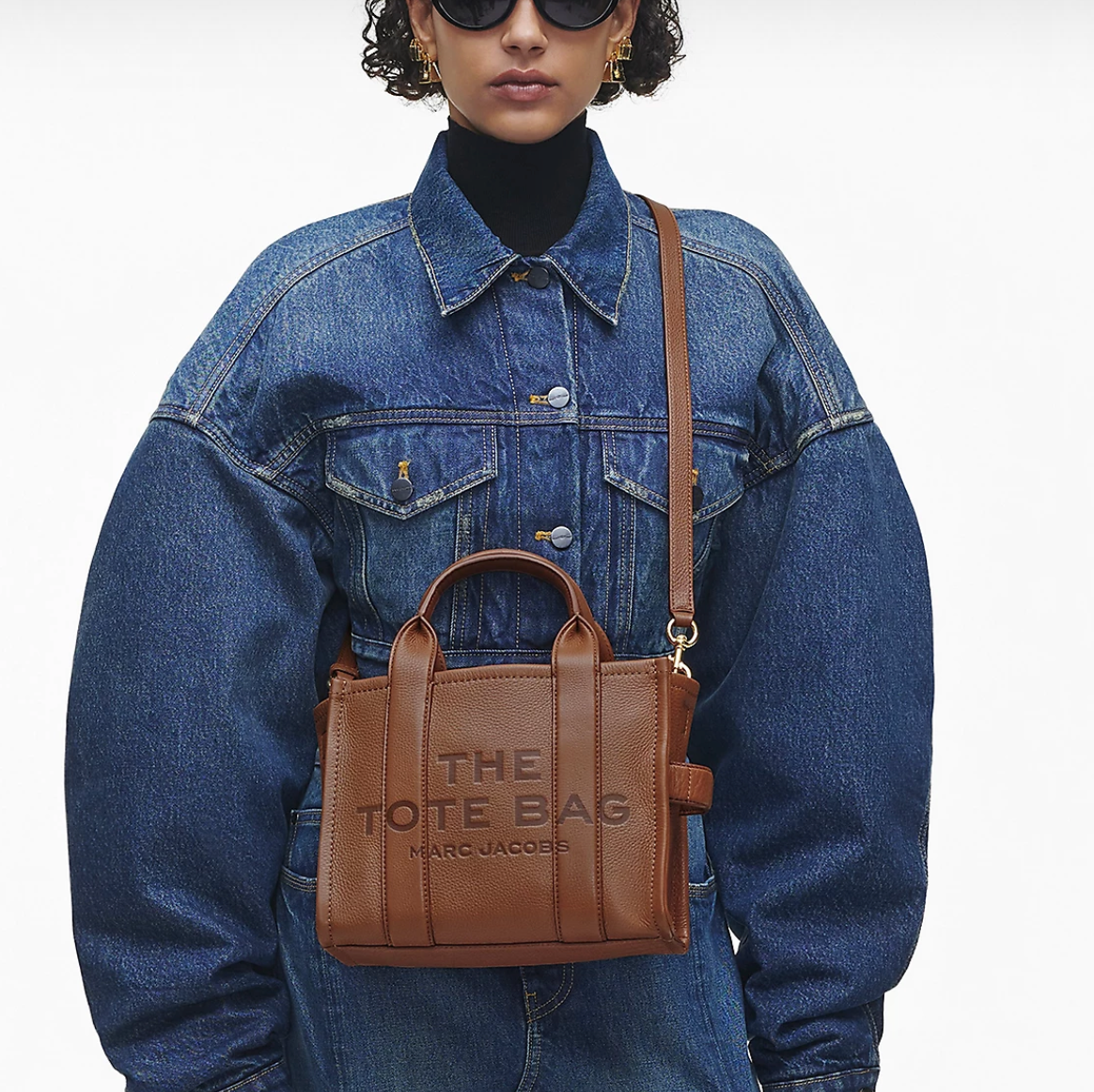 Marc Jacobs Small Leather Tote Bag Argan Oil