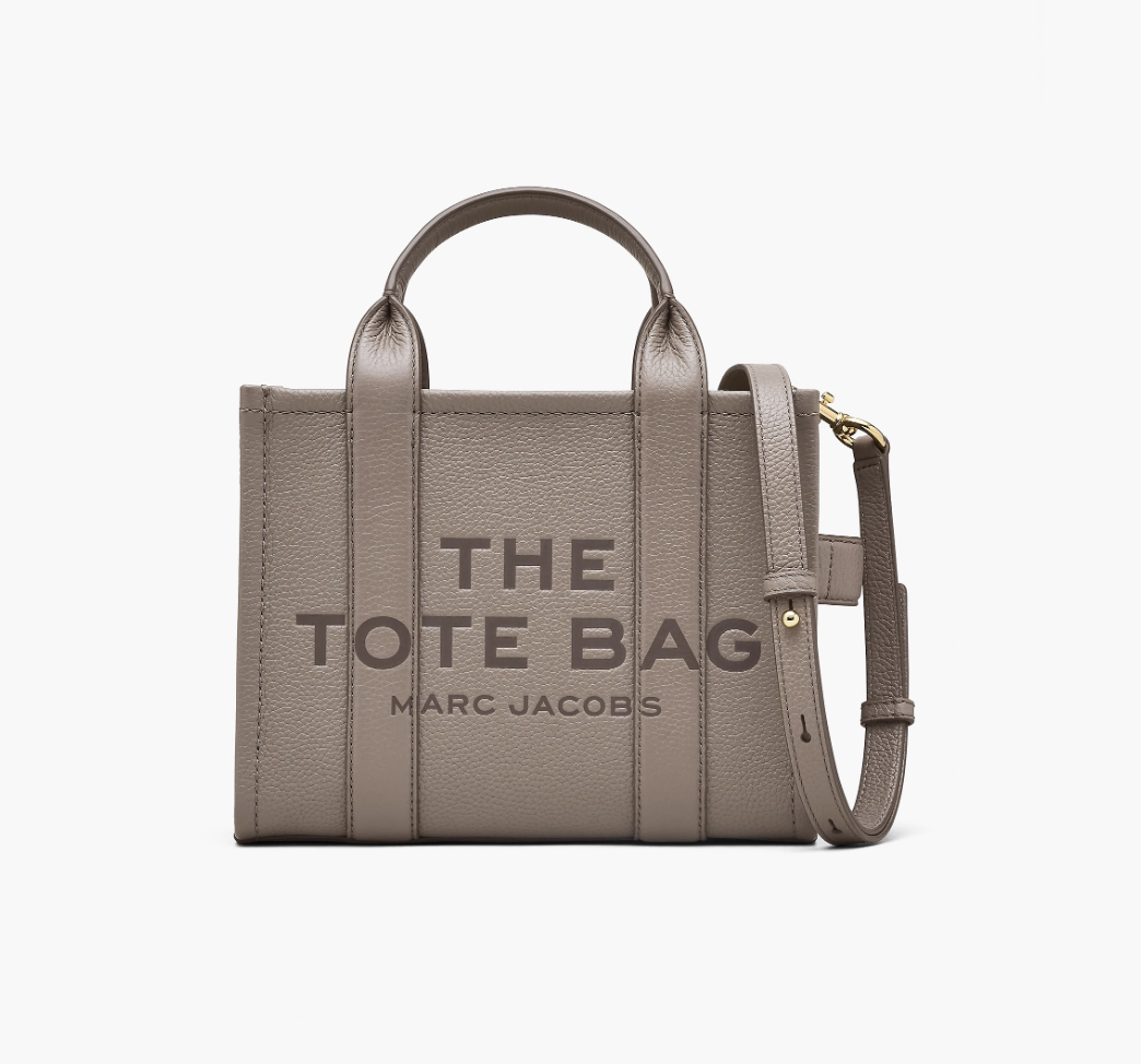 Marc Jacobs Small Leather Tote Bag Cement