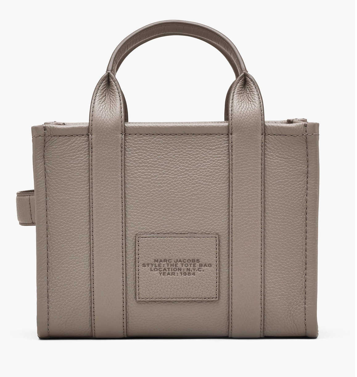 Marc Jacobs Small Leather Tote Bag Cement