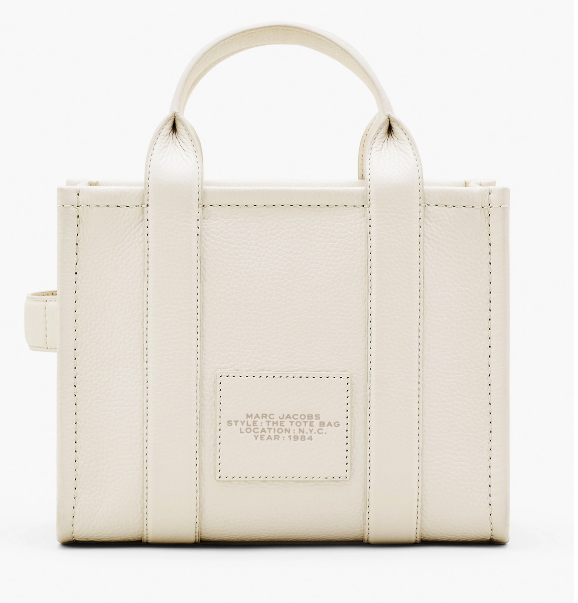 Marc Jacobs Small Leather Tote Bag Cotton/Silver
