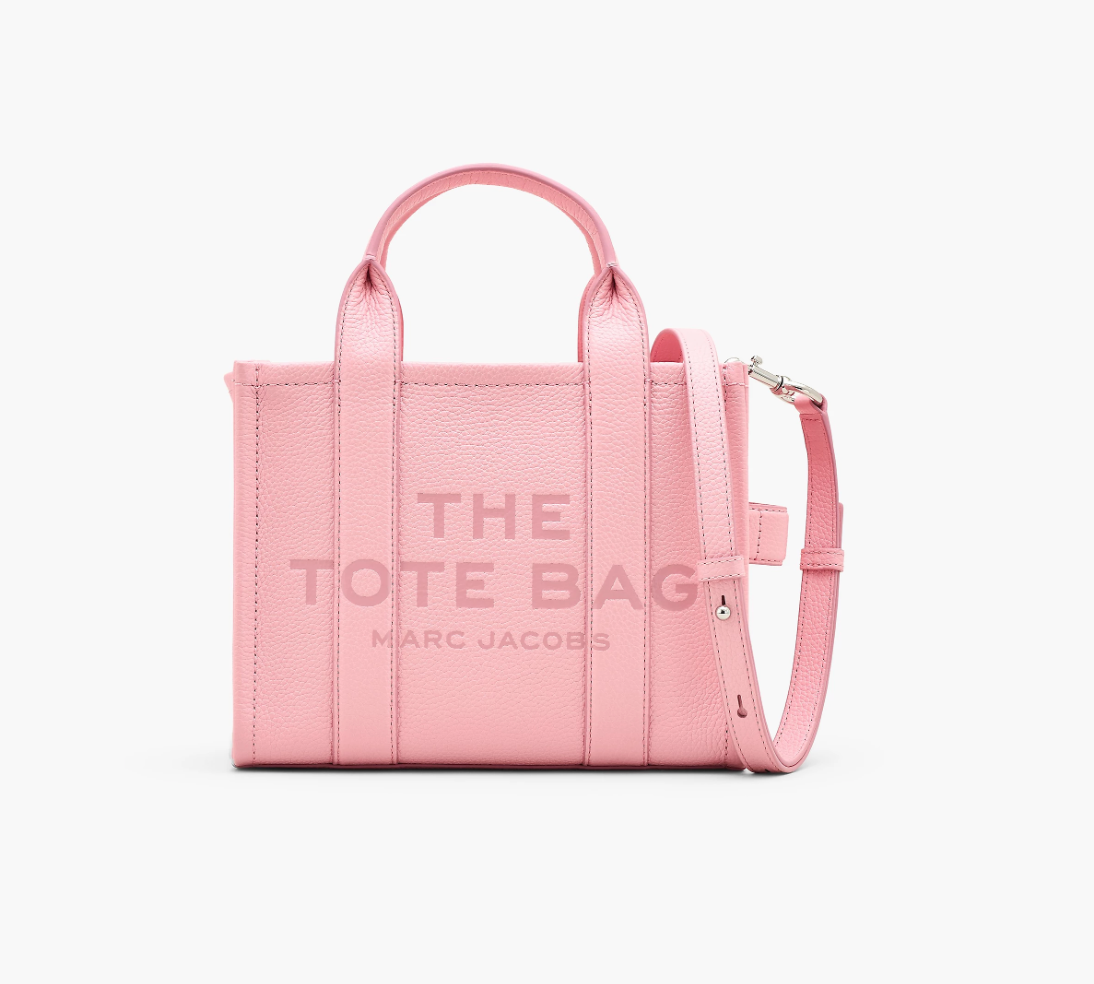 Marc Jacobs Small Leather Tote Bag Ribbon Pink