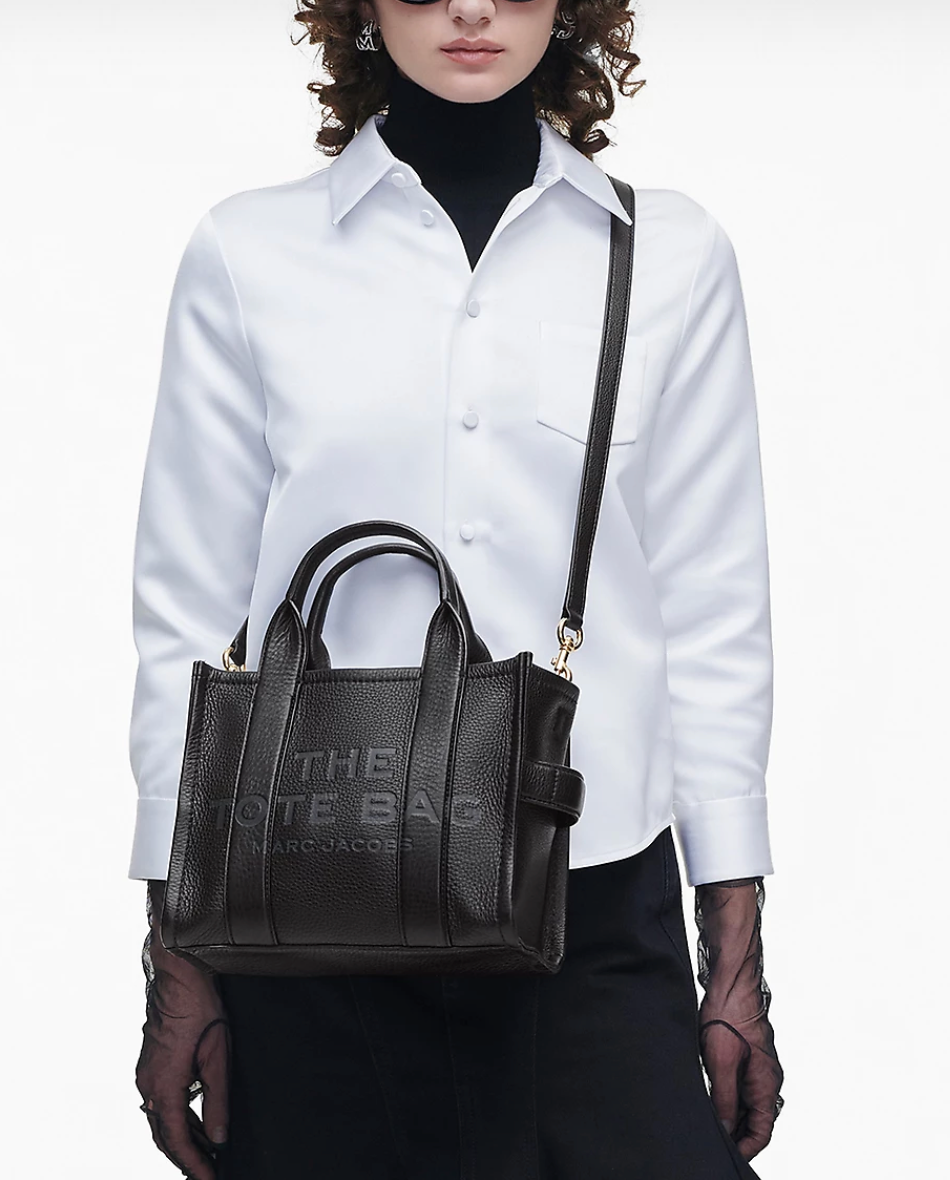 Marc Jacobs Small Leather Tote Bag Black