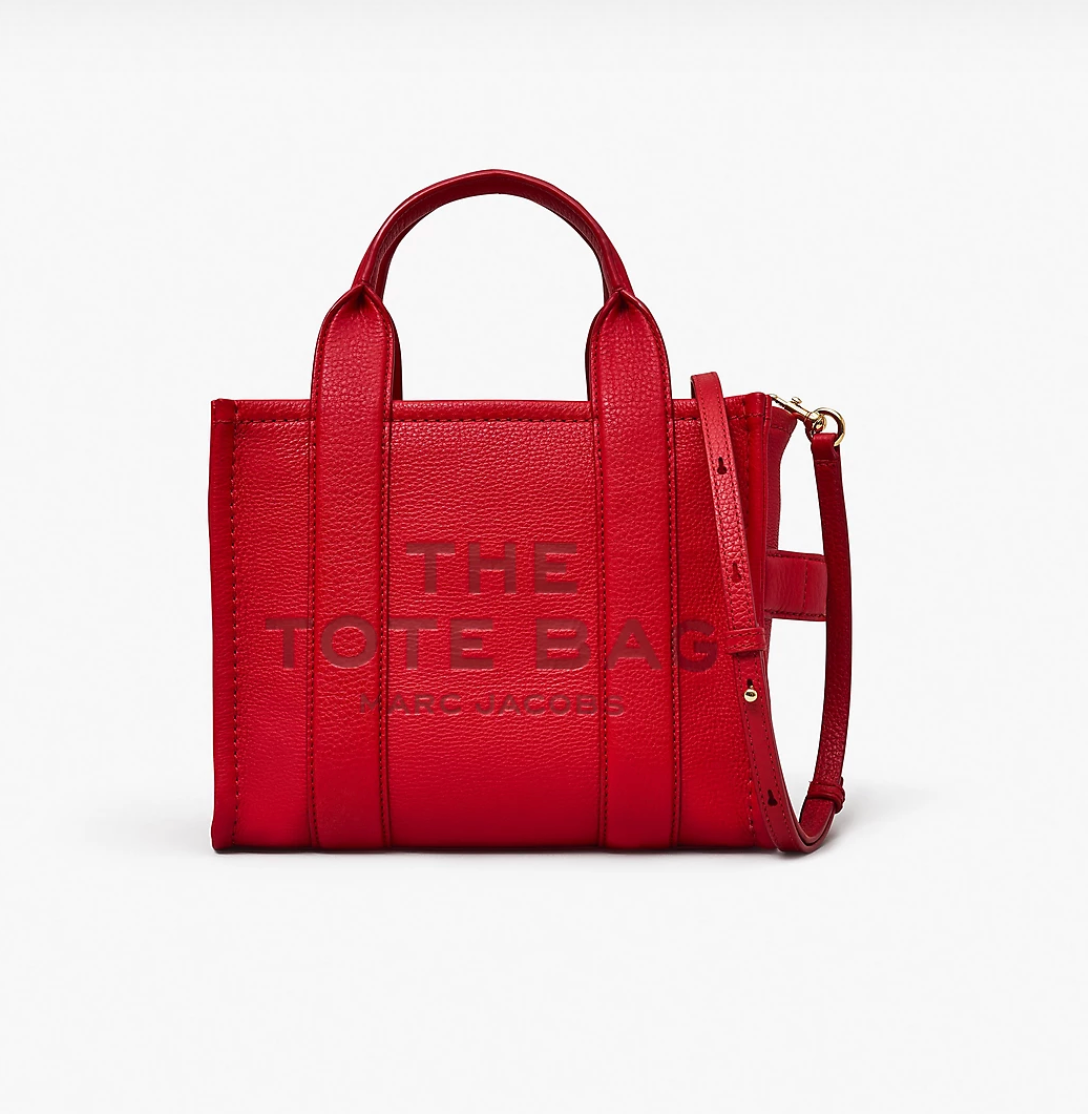 Marc Jacobs Small Leather Tote Bag True Red