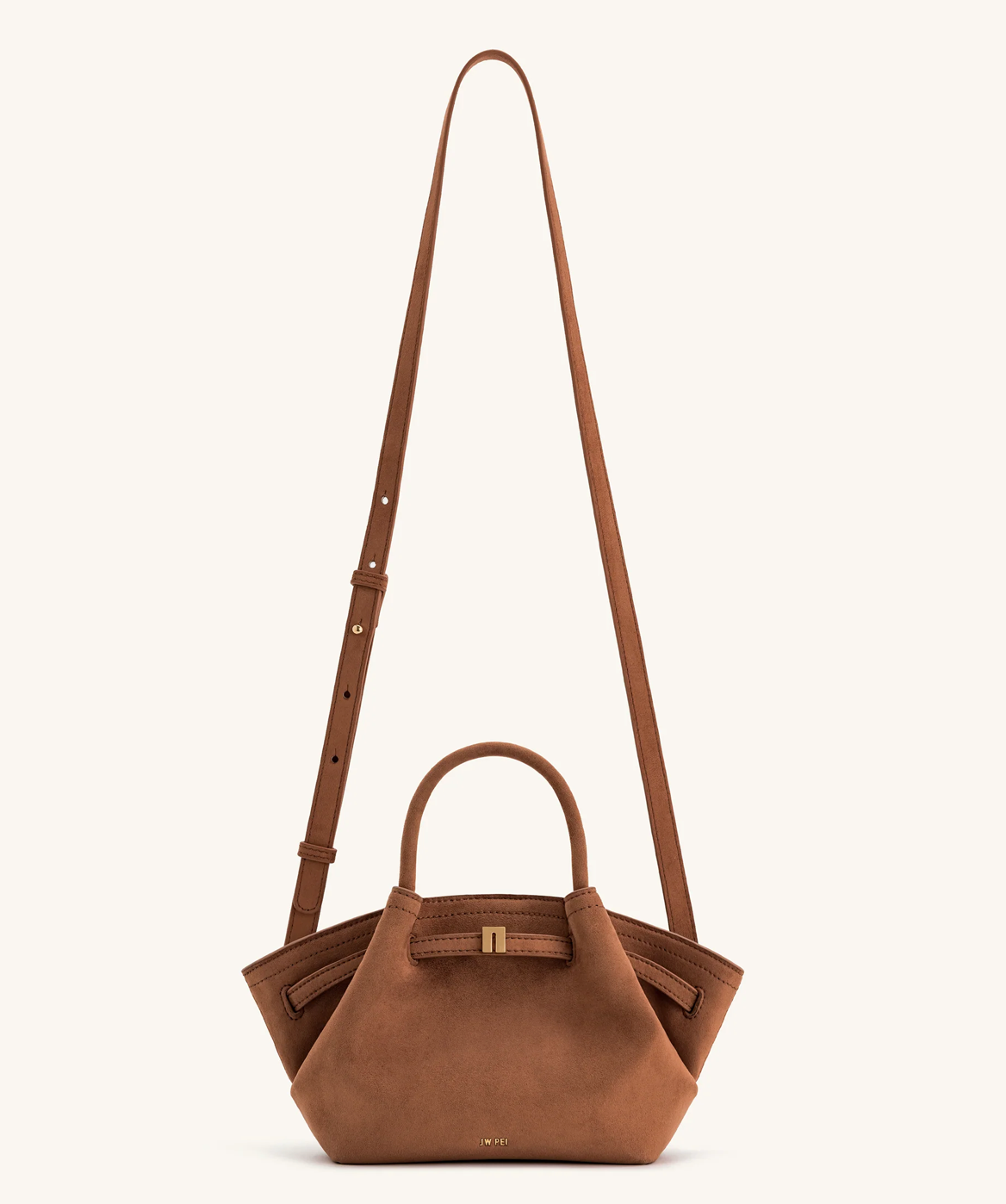 JW PEI Hana Mini Faux Suede Tote Bag - Brown (Ön Sipariş)