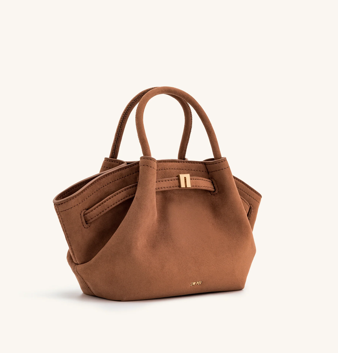 JW PEI Hana Mini Faux Suede Tote Bag - Brown (Ön Sipariş)