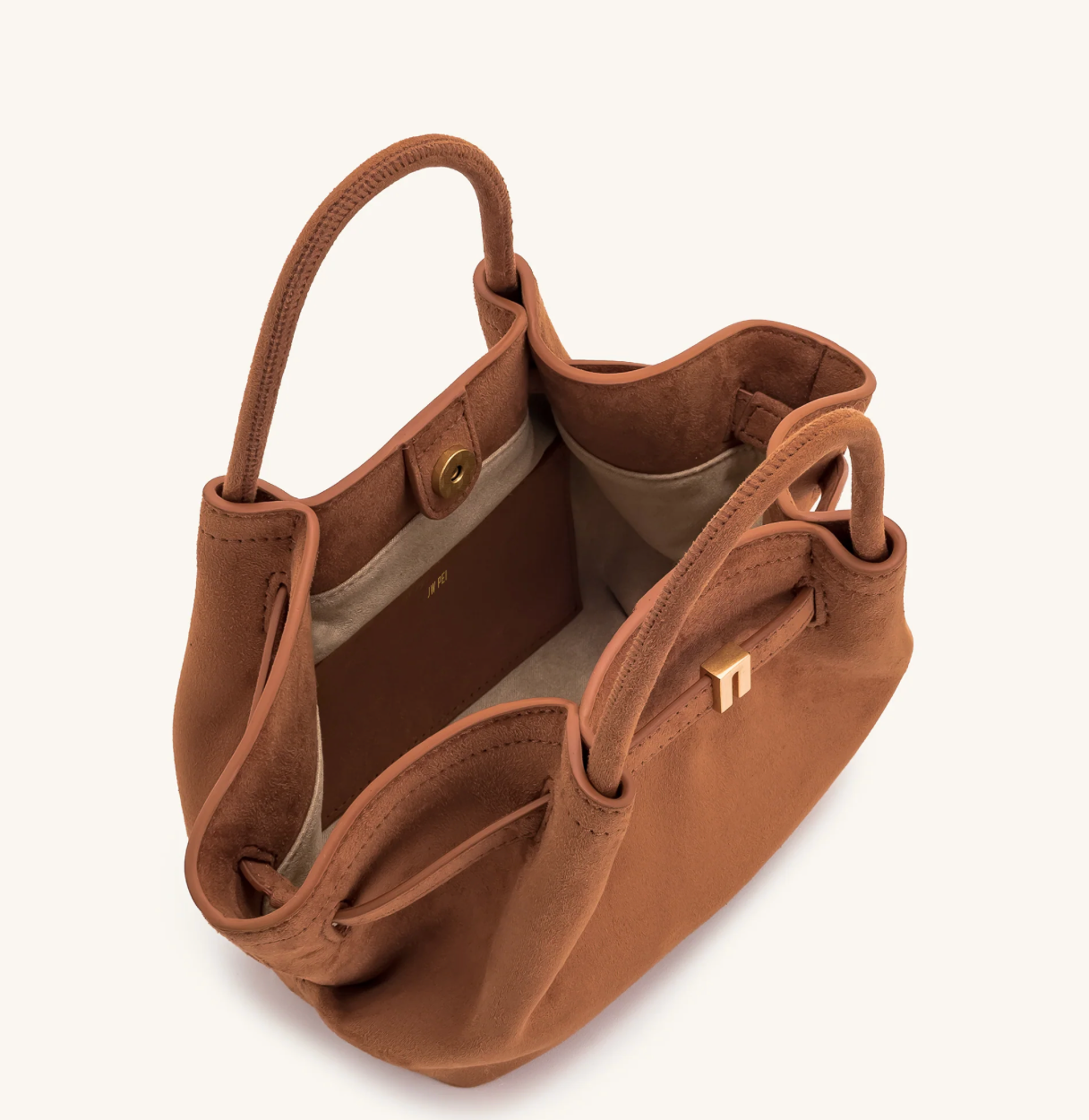 JW PEI Hana Mini Faux Suede Tote Bag - Brown (Ön Sipariş)