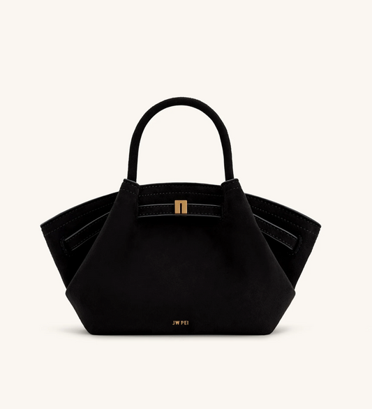 JW PEI Hana Mini Faux Suede Tote Bag - Black