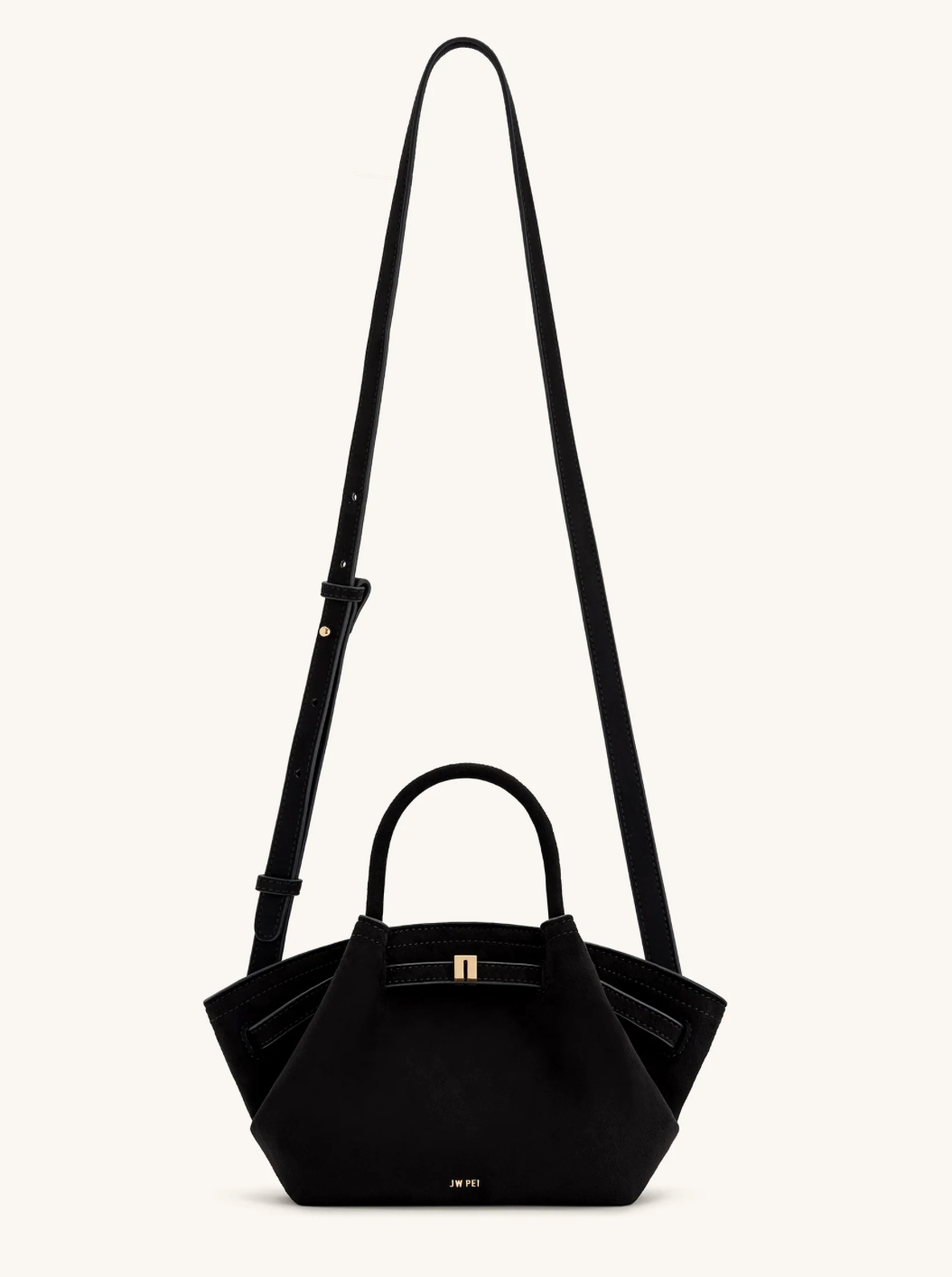 JW PEI Hana Mini Faux Suede Tote Bag - Black