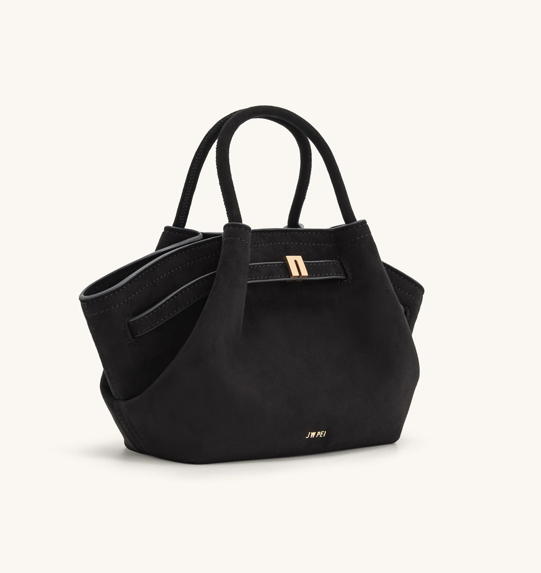 JW PEI Hana Mini Faux Suede Tote Bag - Black