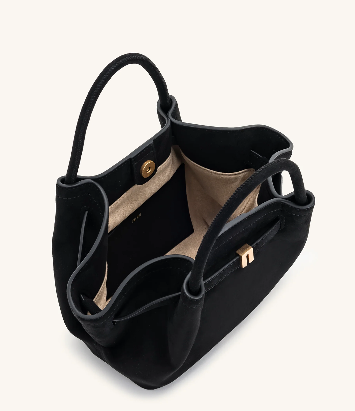 JW PEI Hana Mini Faux Suede Tote Bag - Black