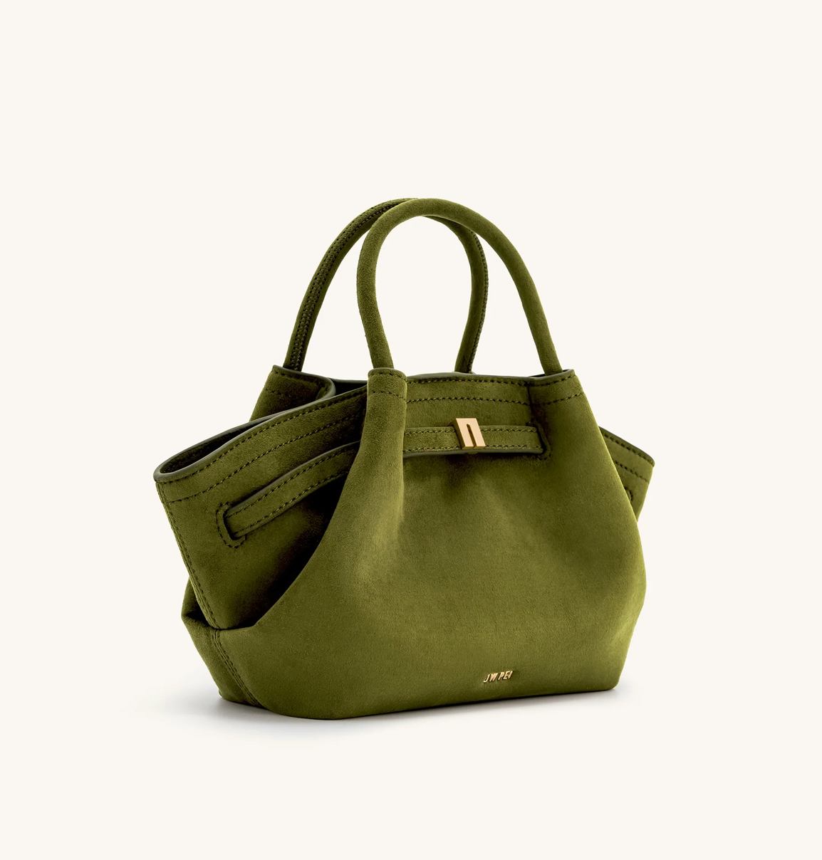 JW PEI Hana Mini Faux Suede Tote Bag - Dark Olive