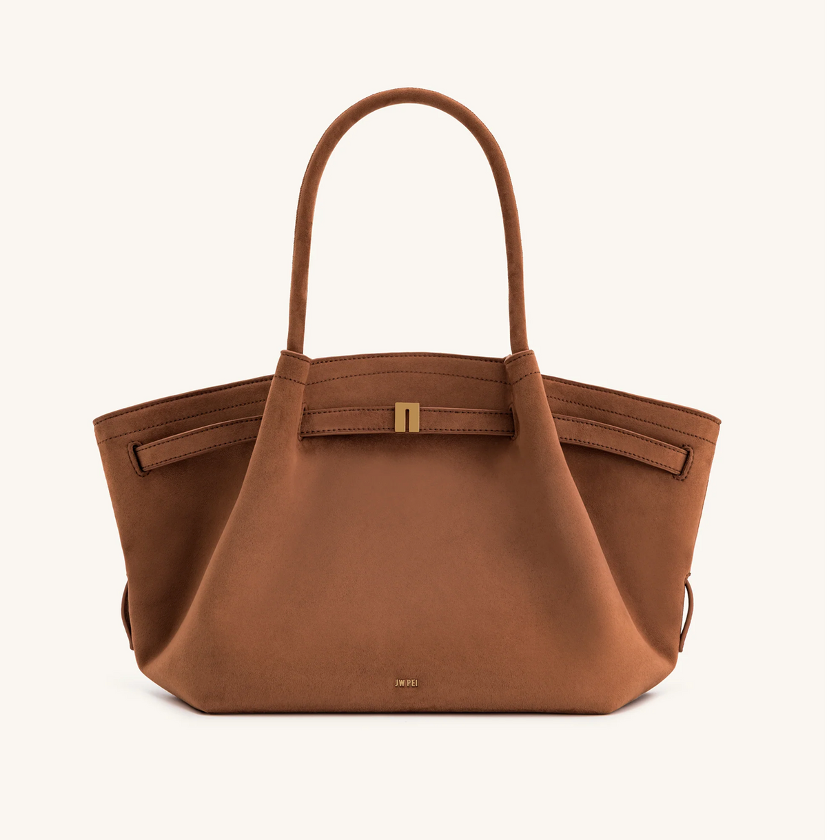 JW PEI Hana Medium Faux Suede Tote Bag - Brown
