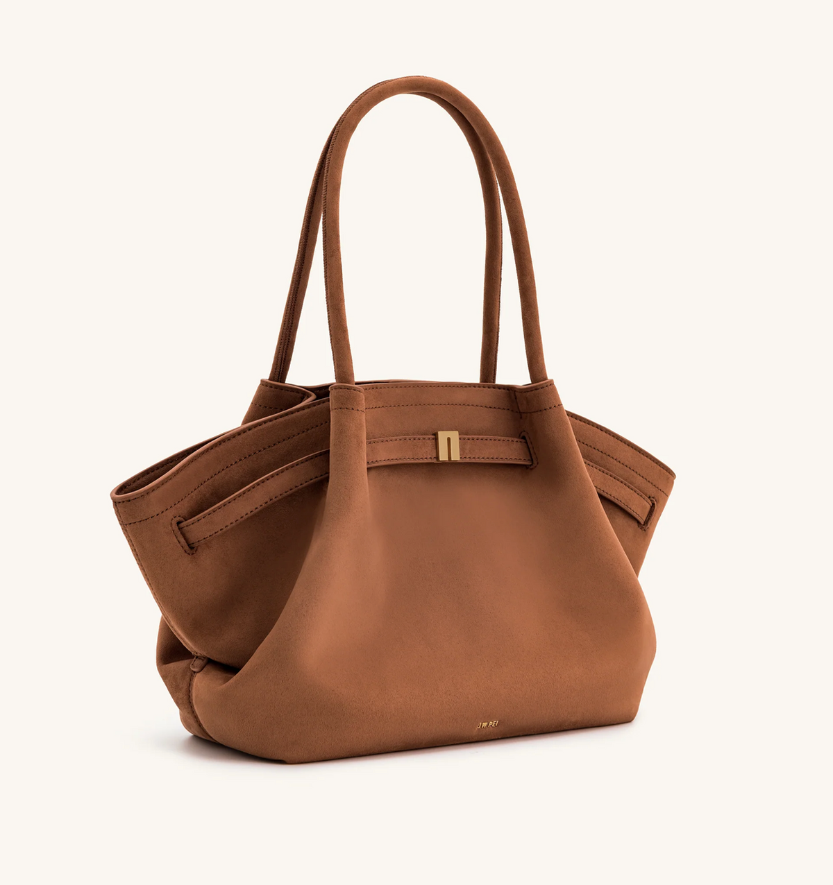 JW PEI Hana Medium Faux Suede Tote Bag - Brown