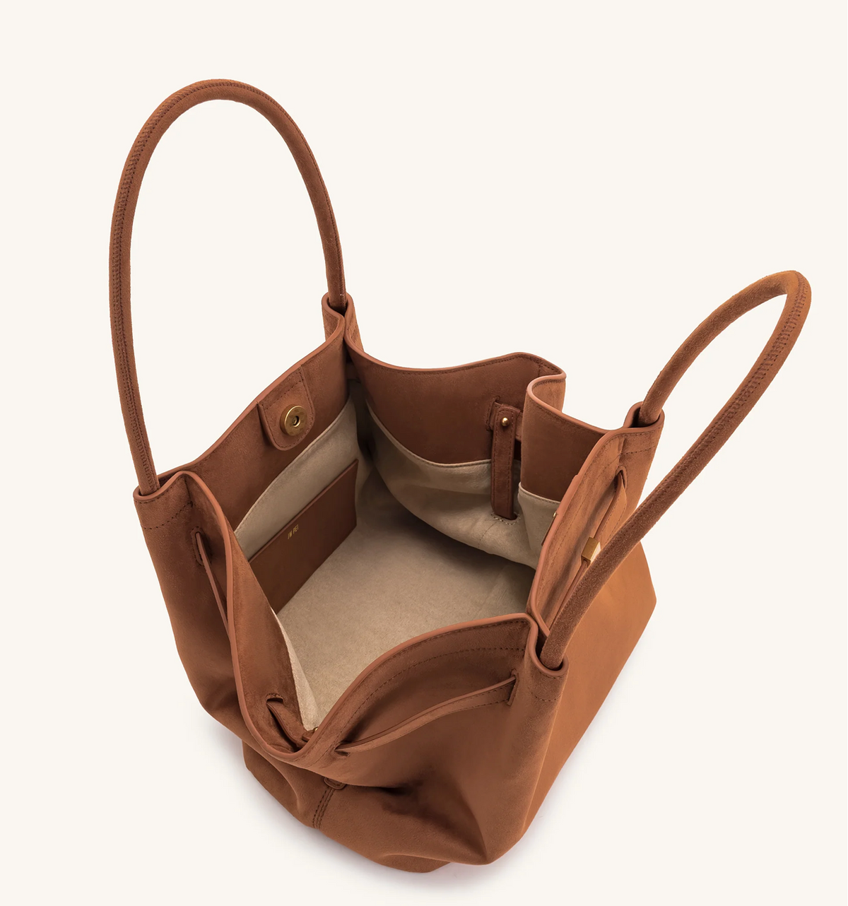 JW PEI Hana Medium Faux Suede Tote Bag - Brown